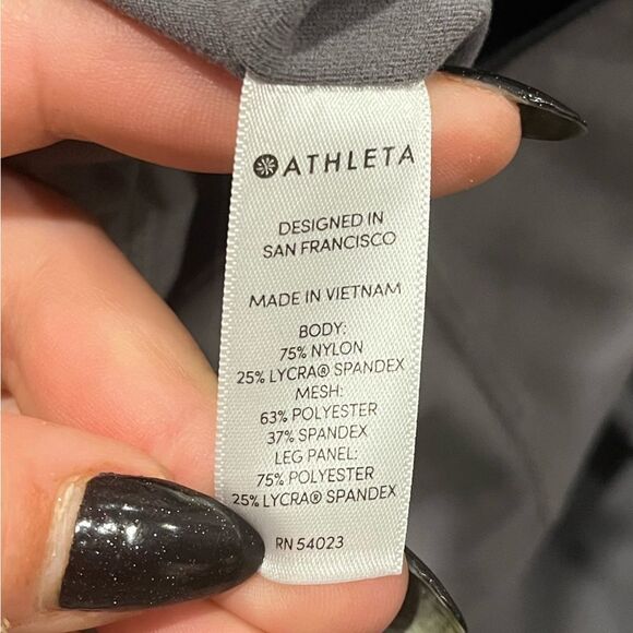 Athleta Salutation Leggings Mesh Colorblock High Rise Yoga Tights Gray White XS - Picture 5 of 8